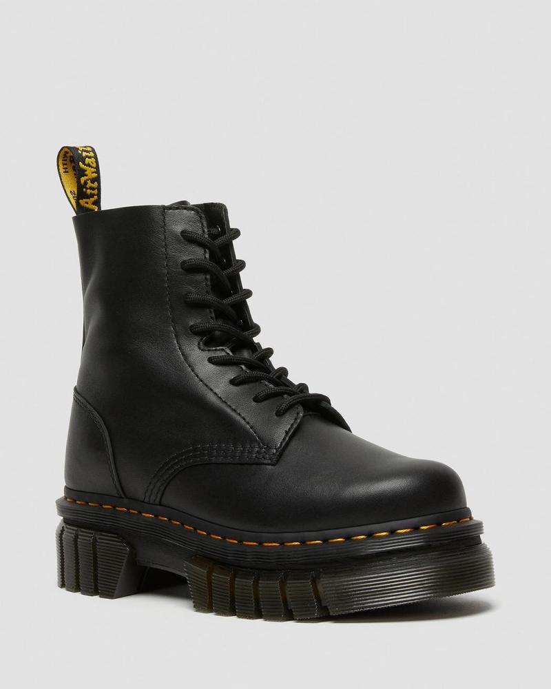 Black Men\'s Dr Martens Audrick Nappa Leather Platform Ankle Boots | CA 432VRW